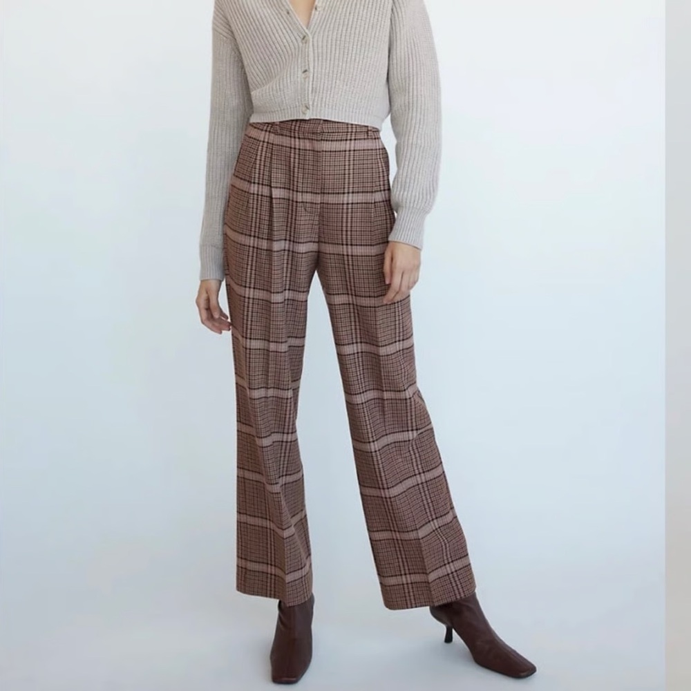 Aritzia Wilfred Effortless Plaid Pants